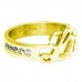 Stainless Steel Gold Plated Love Ring