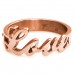 Stainless Steel Rose Gold Plated Love Ring