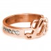 Stainless Steel Rose Gold Plated Love Ring