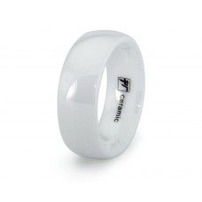 White Ceramic Classic Ring