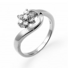 Sterling Silver Delicate Snowflake Promise Ring