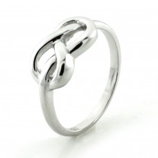 Sterling Silver Infinity Promise Knot Ring