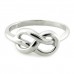 Sterling Silver Infinity Promise Knot Ring