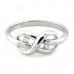 Sterling Silver Infinity Promise Knot Cubic Zirconia Ring