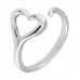 Sterling Silver Heart Adjustable Size Ring