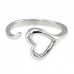 Sterling Silver Heart Adjustable Size Ring