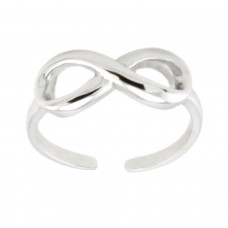 Sterling Silver Infinity Adjustable Size Knuckle/Toe Ring