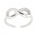 Sterling Silver Infinity Adjustable Size Knuckle/Toe Ring