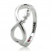 Sterling Silver Infinity Mom (I HEART MY MOM) Ring