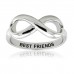 Sterling Silver Best Friends Engraved Infinity Ring