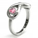 Sterling Silver Infinity Forever Love Pink Heart CZ Ring