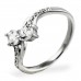 Sterling Silver Intertwined Baroque Cubic Zirconia Design Ring