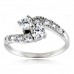 Sterling Silver Intertwined Cubic Zirconia Design Ring