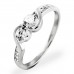 Sterling Silver Twisted Cubic Zirconia Design Ring