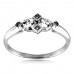 Sterling Silver Bouquet Cubic Zirconia Design Ring